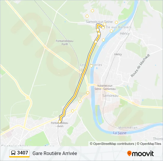 3407 Bus Line Map