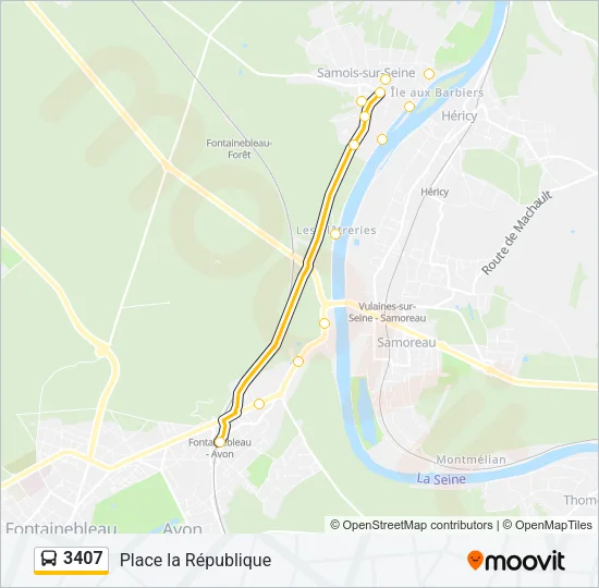 3407 Bus Line Map