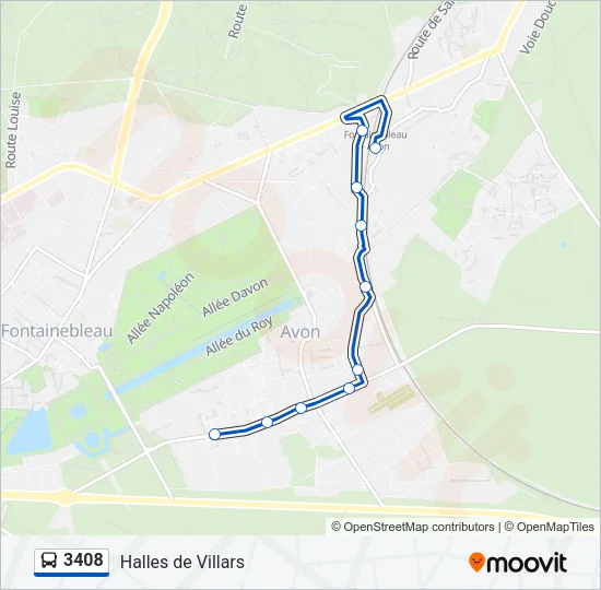 3408 Bus Line Map