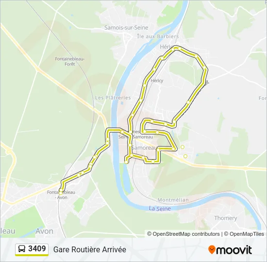 3409 Bus Line Map
