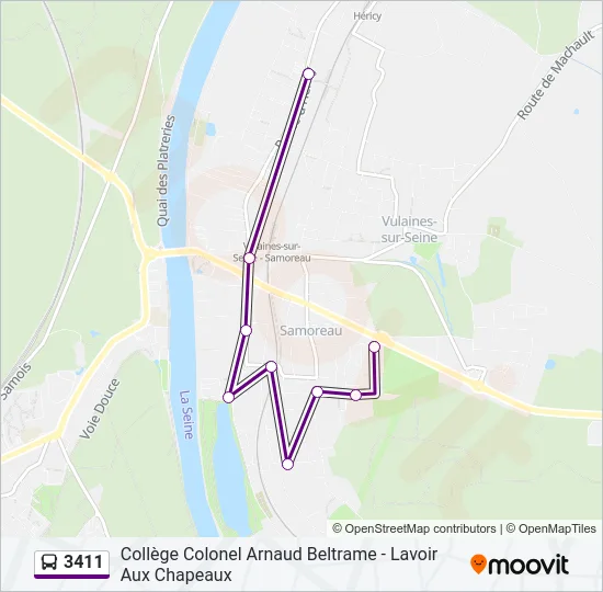 3411 Bus Line Map