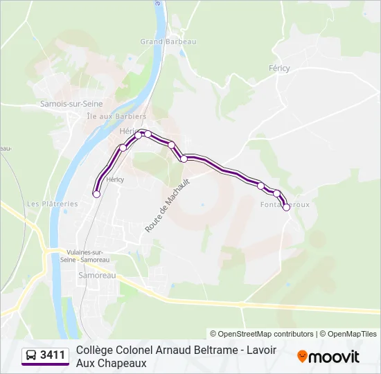 3411 Bus Line Map