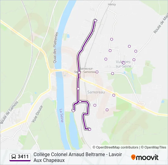 3411 Bus Line Map