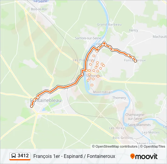 3412 Bus Line Map
