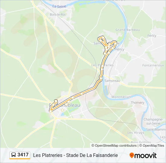 3417 Bus Line Map