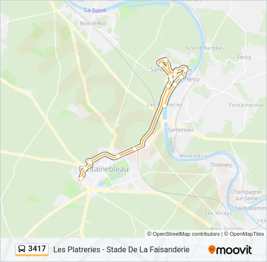 3417 Bus Line Map