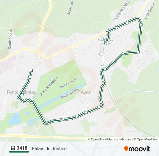 3418 Bus Line Map