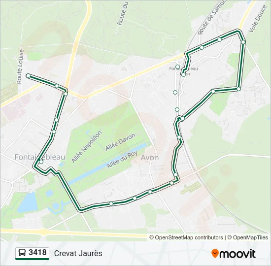 3418 Bus Line Map