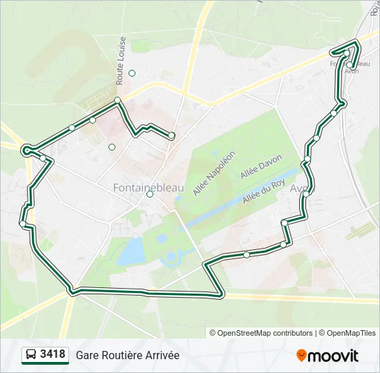 3418 Bus Line Map
