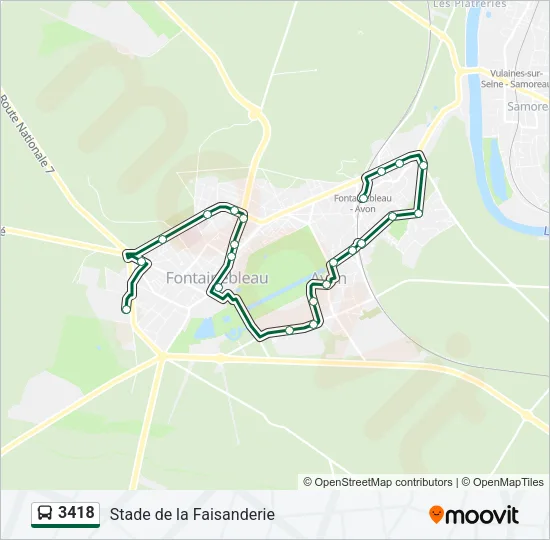 3418 Bus Line Map
