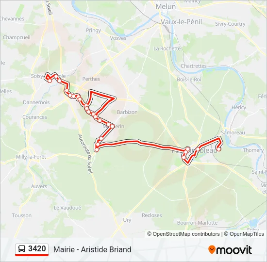 3420 Bus Line Map
