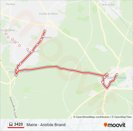 3420 Bus Line Map