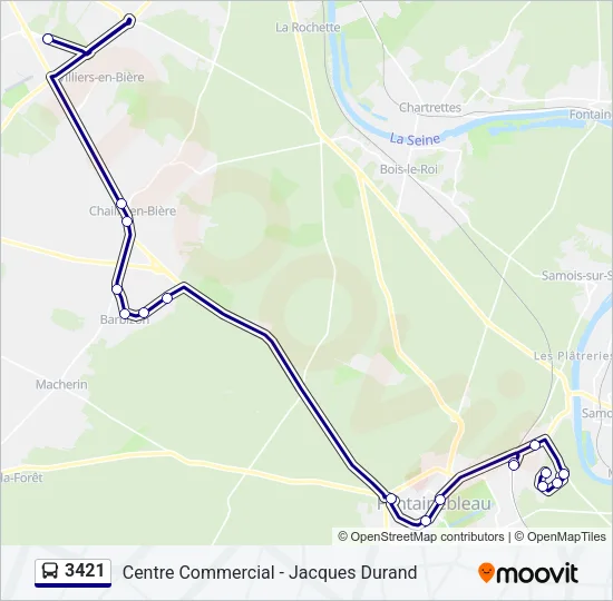 3421 Bus Line Map