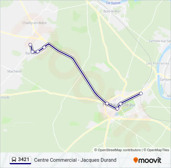 3421 Bus Line Map