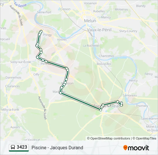 3423 Bus Line Map