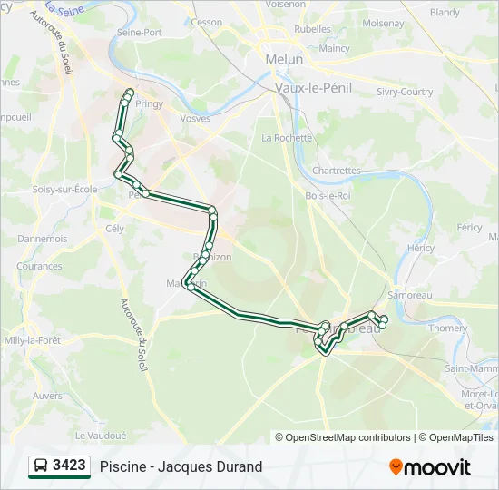 3423 Bus Line Map
