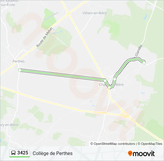 3425 Bus Line Map