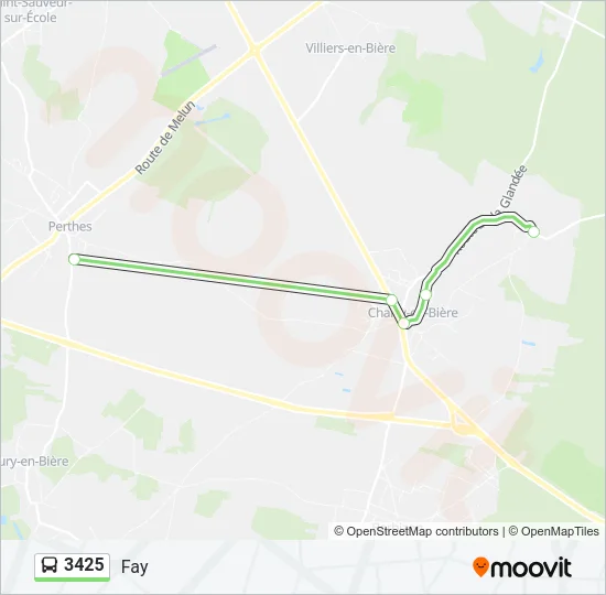 3425 Bus Line Map