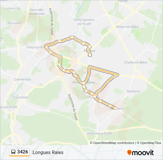 3426 Bus Line Map