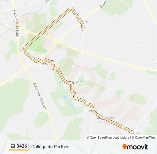 3426 Bus Line Map