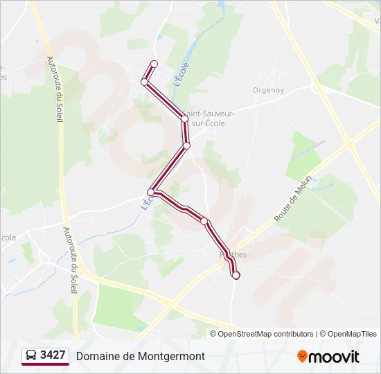 3427 Bus Line Map