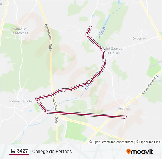 3427 Bus Line Map