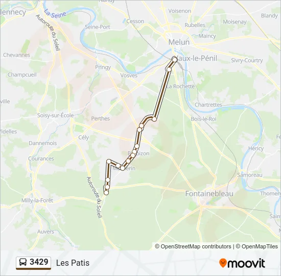 3429 Bus Line Map