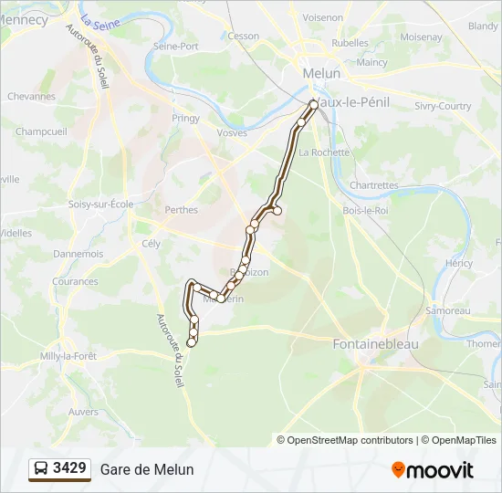 3429 Bus Line Map