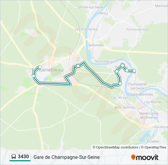 3430 Bus Line Map