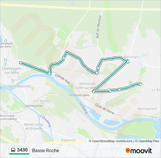 3430 Bus Line Map