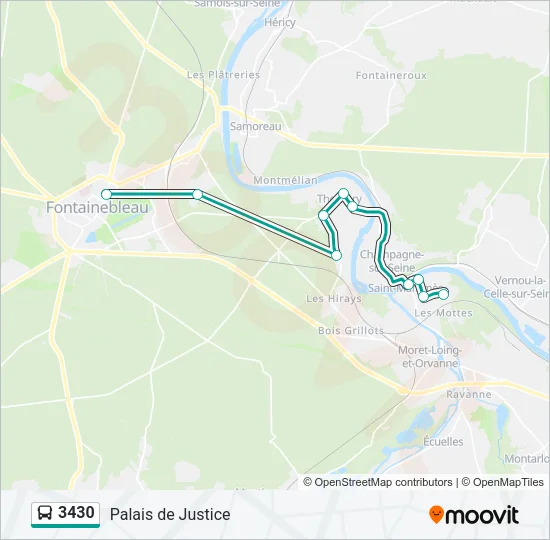 3430 Bus Line Map