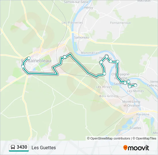 3430 Bus Line Map