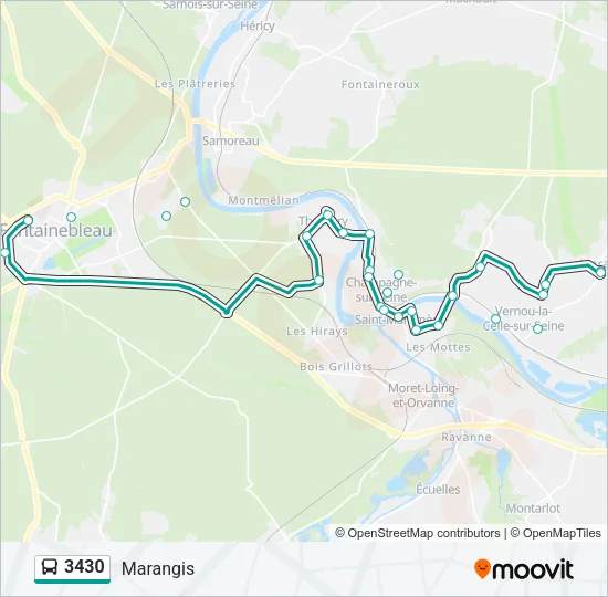 3430 Bus Line Map
