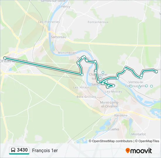3430 Bus Line Map