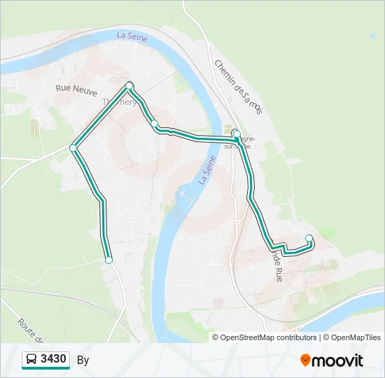 3430 Bus Line Map