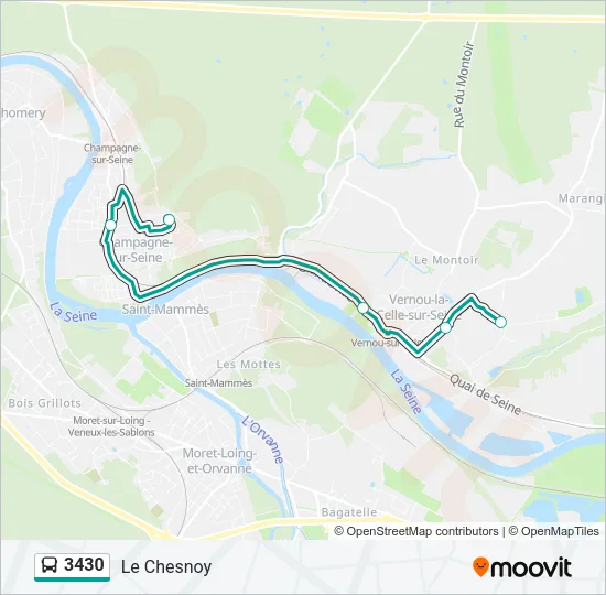 3430 Bus Line Map