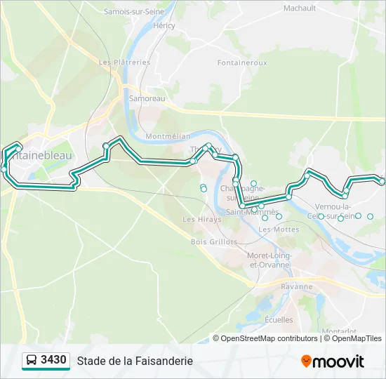 3430 Bus Line Map