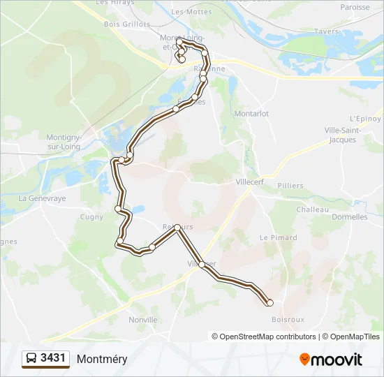 3431 Bus Line Map