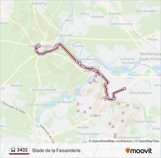3432 Route Schedules, Stops & Maps Stade de la Faisanderie (Updated)