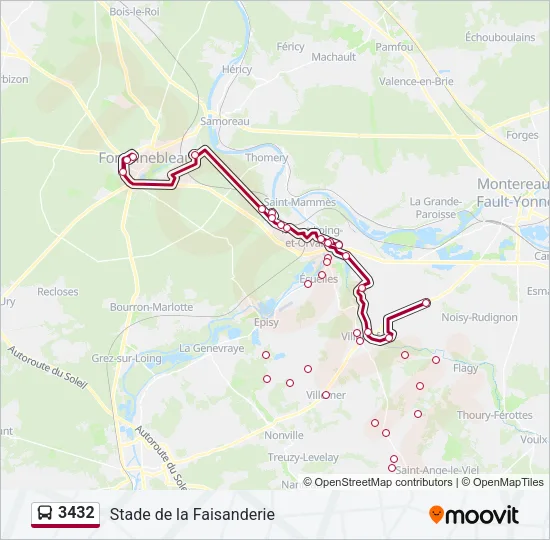 3432 Bus Line Map