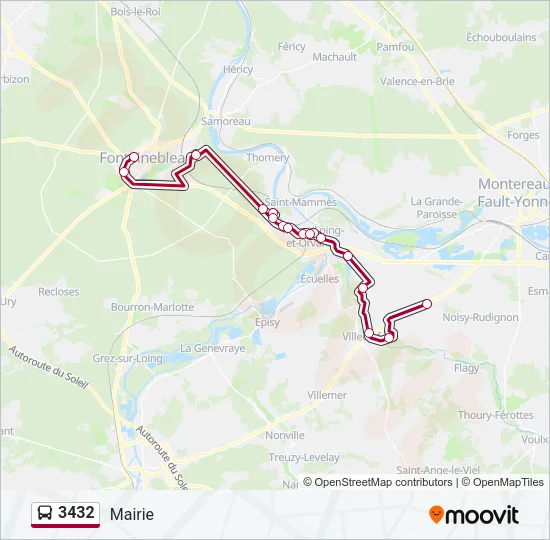 3432 Bus Line Map