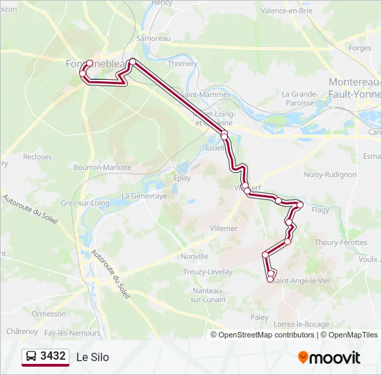 3432 Bus Line Map