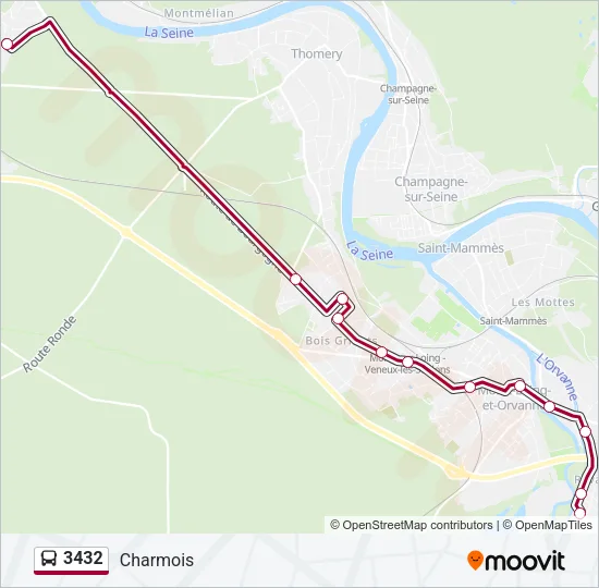 3432 Bus Line Map