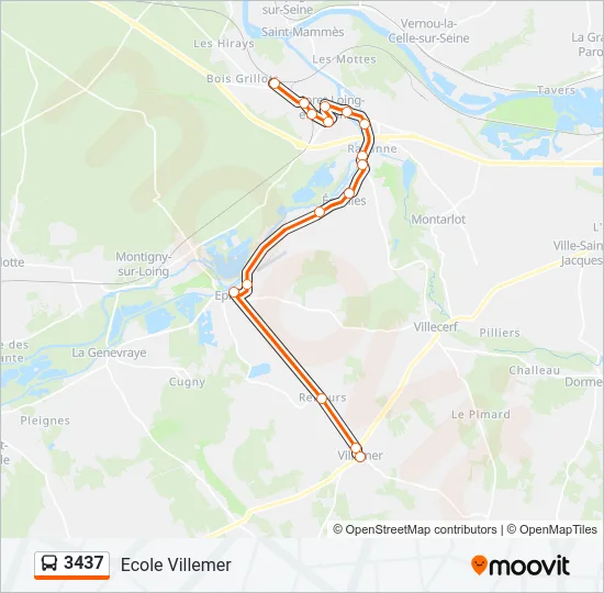3437 Bus Line Map