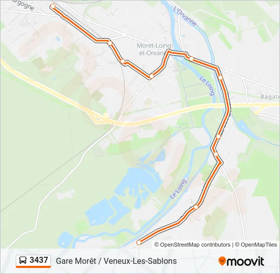 3437 Bus Line Map