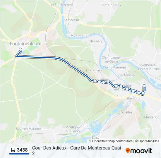 3438 Bus Line Map