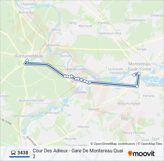 3438 Bus Line Map