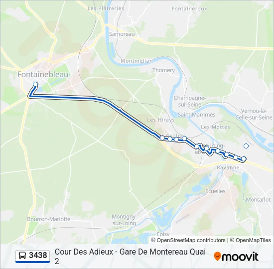 3438 Bus Line Map