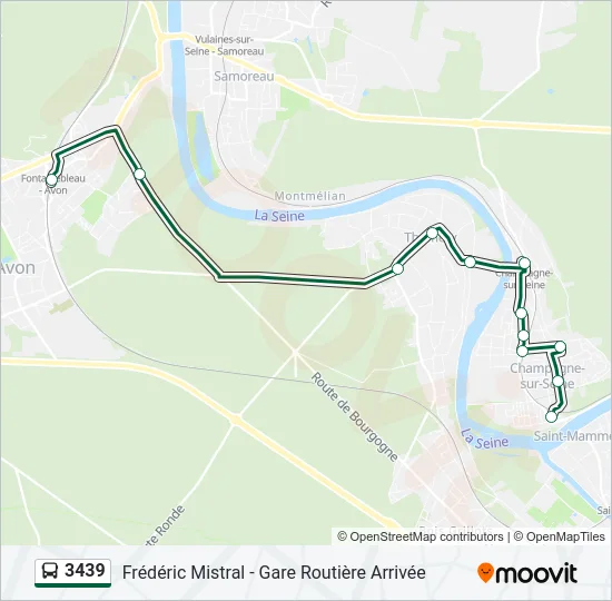 3439 Bus Line Map