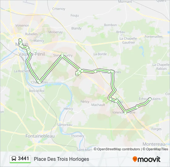 3441 Bus Line Map